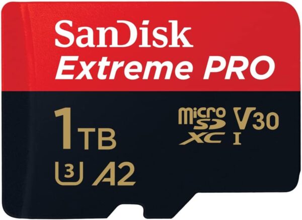 SanDisk Extreme PRO micro SDXC UHS-I Memory Card 1 TB + Adapter - Image 2