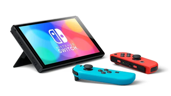 Nintendo Switch (OLED Model) Neon Red & Neon Blue Joy-Con - Image 4