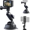 TELESIN Aluminum Camera Suction Cup Car Mount with Phone Holder