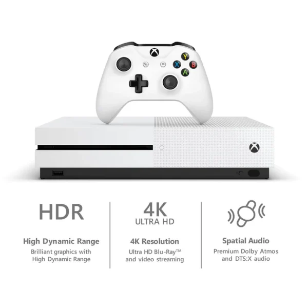 Microsoft Xbox One S Console 1Tb White ( Filled With Games ) - Image 3