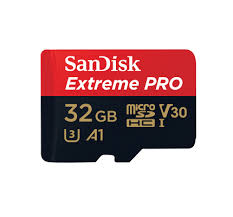 SanDisk Extreme Pro 32GB SD Card MicroSDHC UHS-I U3 V30 A1