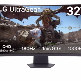 LG UltraGear 32GS60QC-B 31.5″ 1440p HDR 180Hz Curved VA Panel FreeSync Gaming Monitor