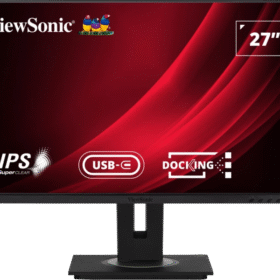 ViewSonic VG2756-2K 27″ QHD IPS Docking Monitor with USB-C, RJ45, HDMI, DisplayPort, and 40° Tilt Ergonomics: