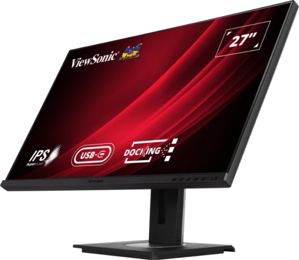 ViewSonic VG2756-2K 27″ QHD IPS Docking Monitor with USB-C, RJ45, HDMI, DisplayPort, and 40° Tilt Ergonomics: - Image 2