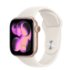 Apple Watch Series 11 Rose Gold Aluminium Case 42mm GPS Sport Band